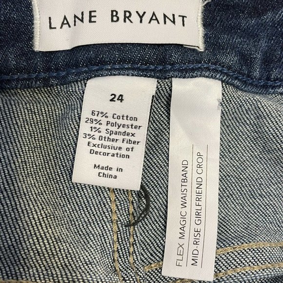 lane bryant womens sz 24 mid rise girlfriend crop - Picture 8 of 8